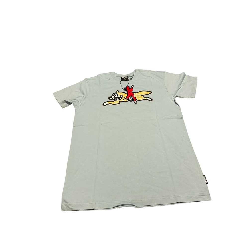 Ice Cream Men's Light Blue Graphic T-Shirt Short Sleeve Crew Neck Size Medium